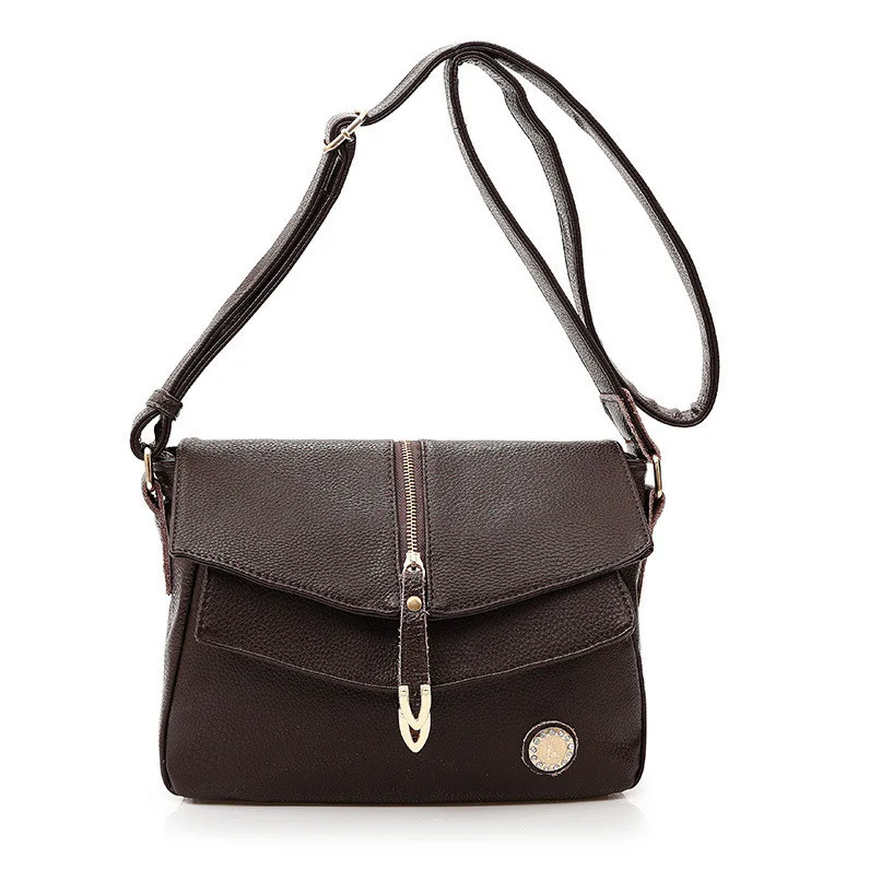 Женские сумки из натуральной кожи модные женские сумки через плечо высокого качества - Цвет: brown