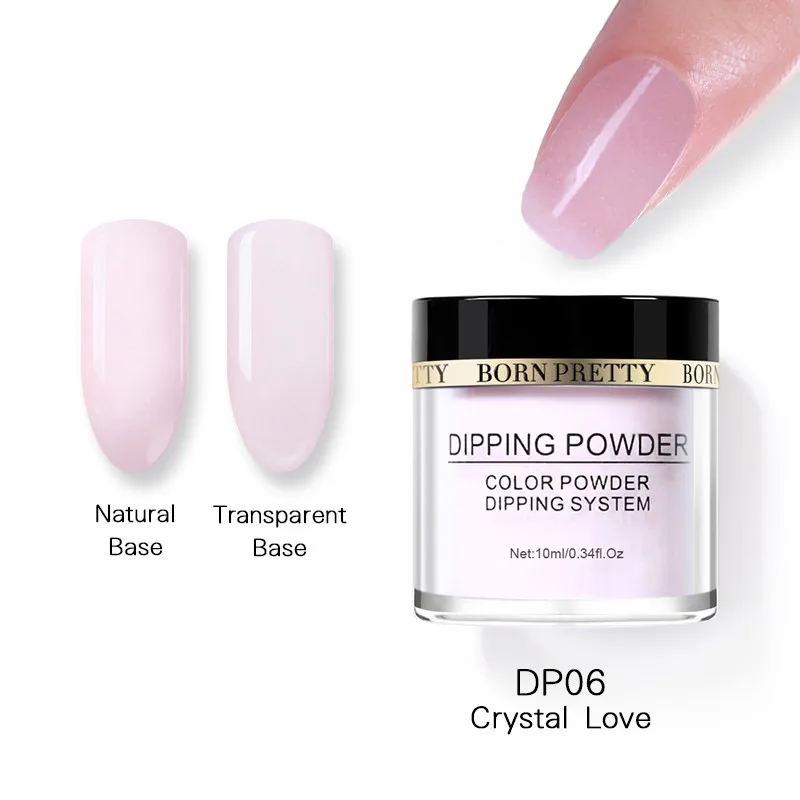 BPDP06 Crystal Lov 1 коробка, 10 мл, без лампы, для лечения, порошок, для ногтей, для погружения, блеск, для ногтей, натуральный, для погружения, сухой, долговечный, французский, для ногтей, пудра, украшение - Цвет: BPDP06 Crystal Lov