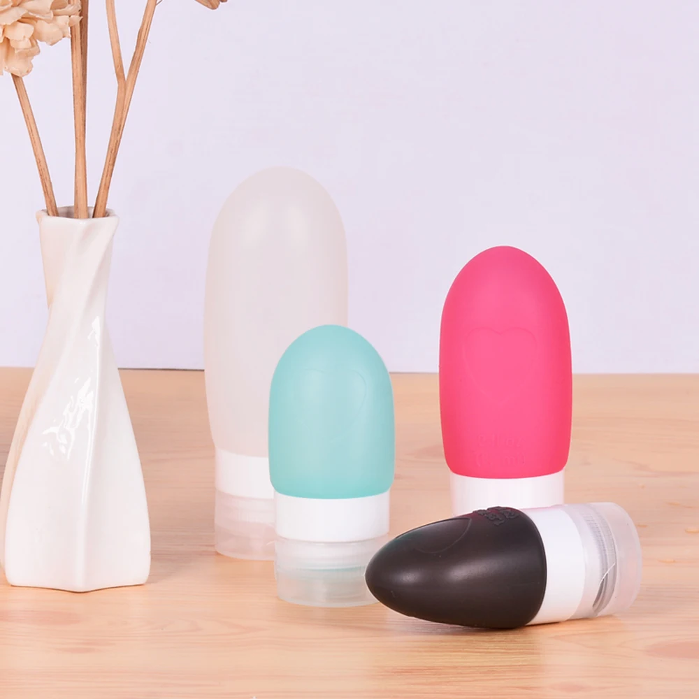 

Refillable Travel Bottles Silicone Squeezable Tube Sets Cosmetic Toiletry Containers for Shampoo Lotion Soap