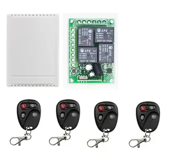 

Smart hoem Wireless Remote Switch DC 12V 4CH relay Receiver Module RF Remote Control Transmitter for led garage window curtiains