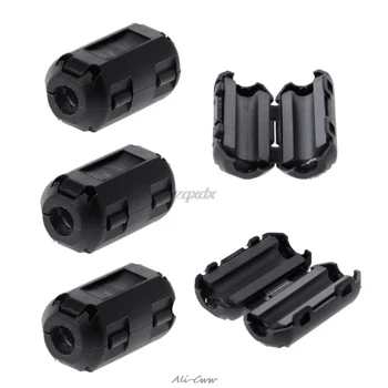 

5 Pcs 5mm Clip-On Ferrite Ring Core Noise Suppressor For EMI RFI Clip Cable Active Components Filters Z10