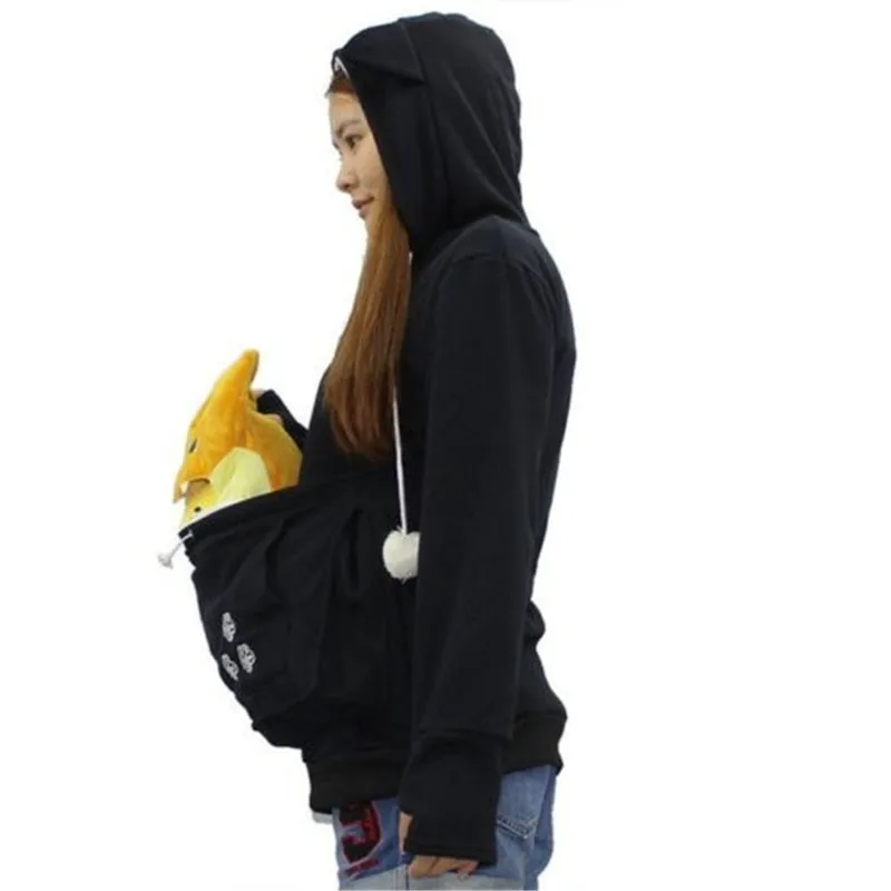

hirigin 2017 new fashion long sleeve casual hooded Unisex Kangaroo Pet Dog Cat Holder Carrier Coat Pouch Large Pocket Hoodie Top