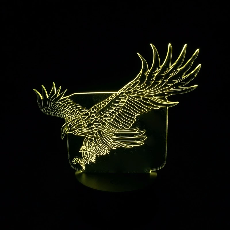3D LED WOW Amazing Flying Big Eagle Shape Night Light