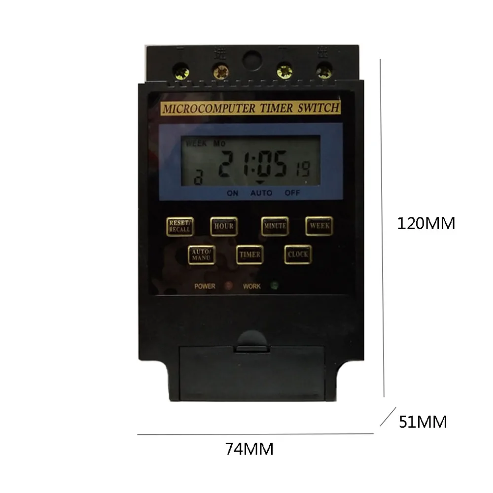 Таймер ЖК-дисплей таймер программируемый цифровой таймер электронный микрокомпьютера Таймер контроллер огни Применение AC110/220 V