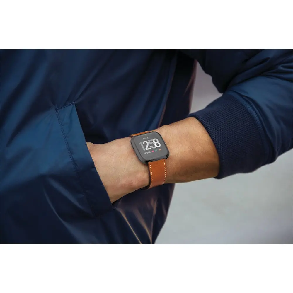 Чехол NYFundas для Fitbit часы Versa с поворотом на 360 градусов ТПУ Защитная пленка Прочный