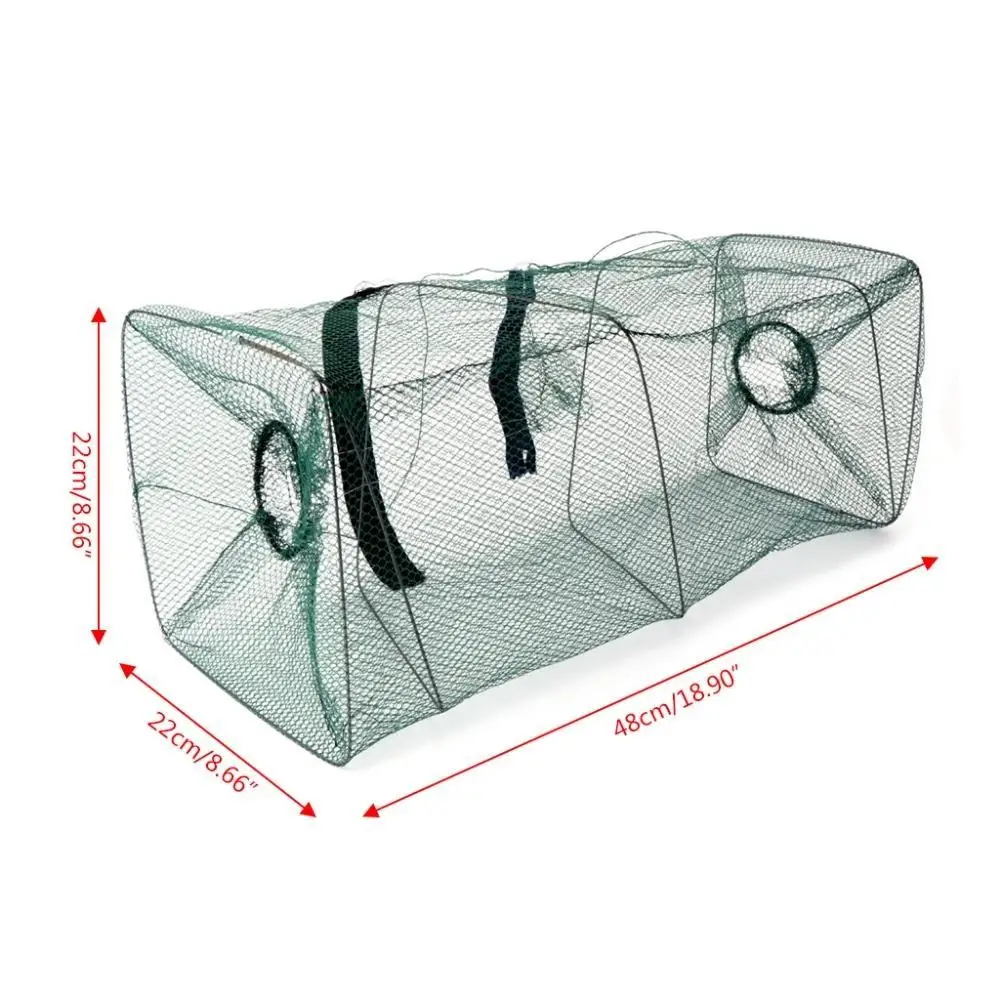 

1pcs Nylon Fishing Bait Trap Net Cage High Quality Foldable Fishing Net Cage for Crawdad Minnow Shrimp fish Dip Crab Accessories