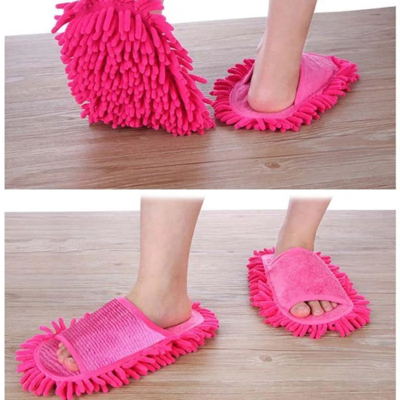 Горячая микрофибра Швабра Тапочки Дом пол обувь для ног ленивый полировка очистки пыли инструмент LFD