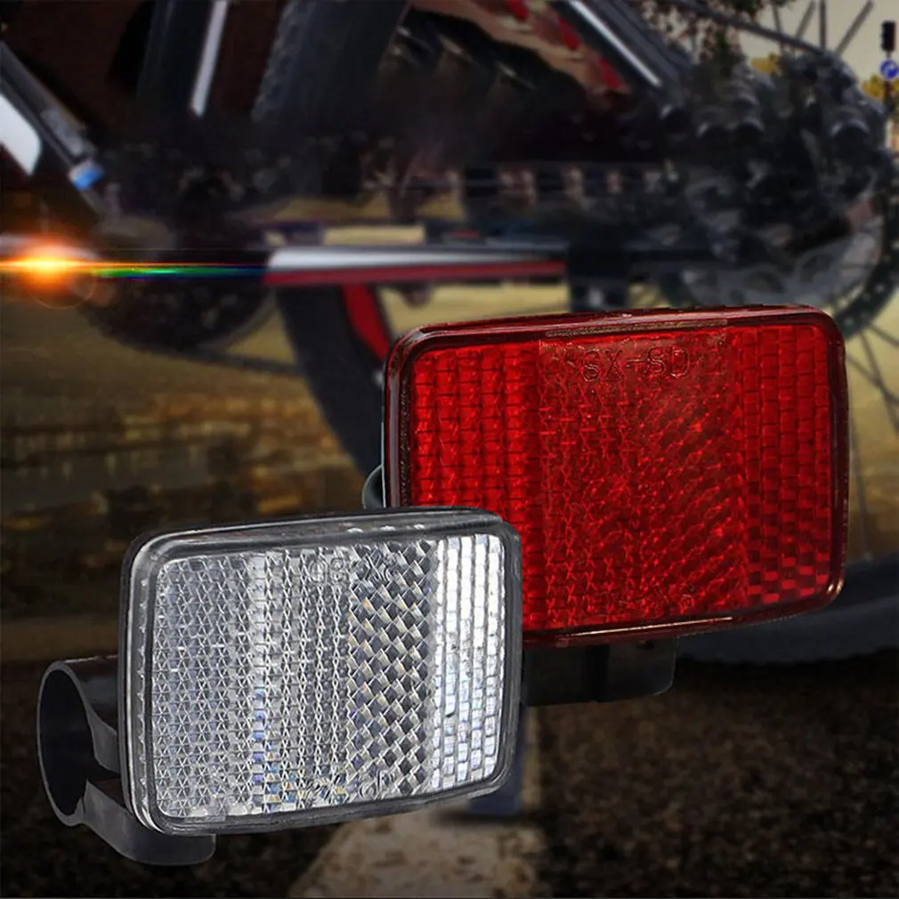 Discount 1 Pcs Bicycle Front Rear Reflective Lens MTB Road Bike Automatic Reflectors Cycling Warning Light Cycling Safety Accessories 0