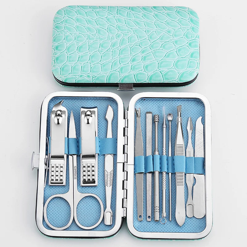 Hochwertige stahl multi-funktion 12-stück dekoration EIN werkzeug sharp messer nagel knipser hand werkzeug sets