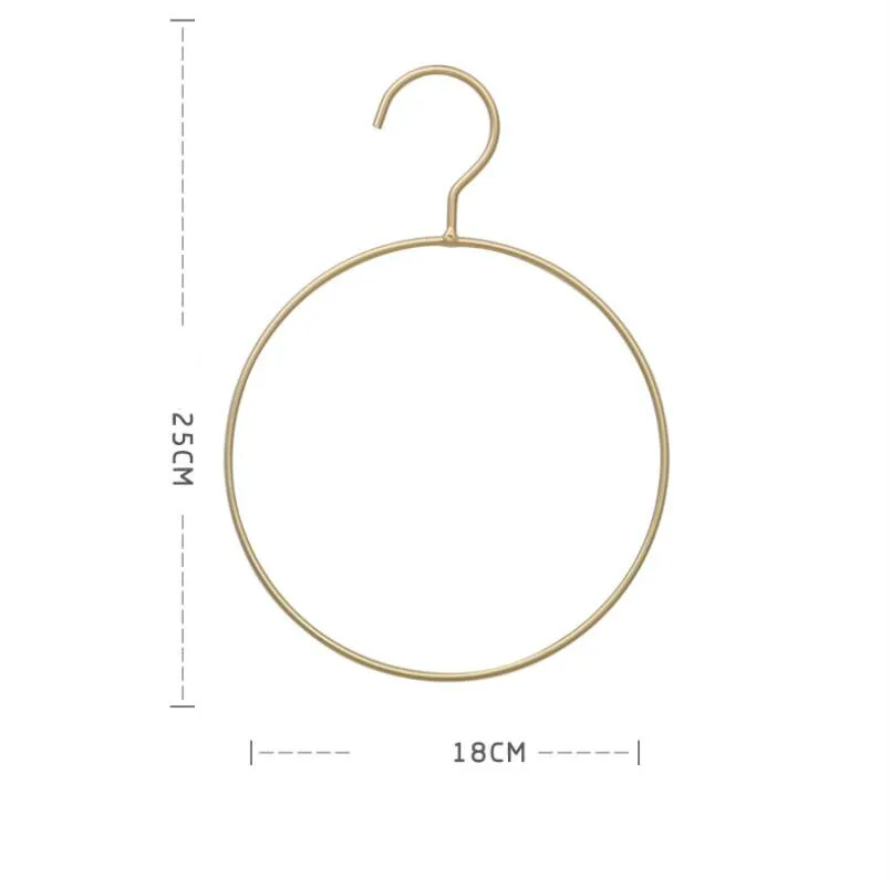 Round Gold 2 шт. вешалка для одежды настенная простая Бытовая вешалка для полотенец туалетная спальня настенная декоративная подвесная вешалка для шкафа держатель для шарфа - Цвет: Round Gold