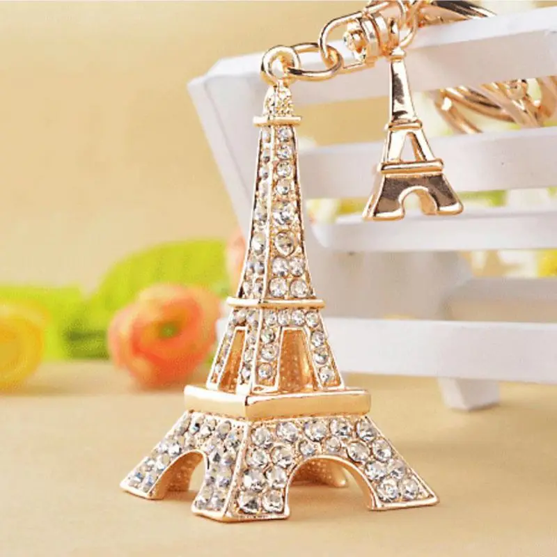 

Eiffel Tower Keychain for Keys Souvenirs, Paris Tour Eiffel Rhinestone Key Chain Key Ring Decoration Key Holder