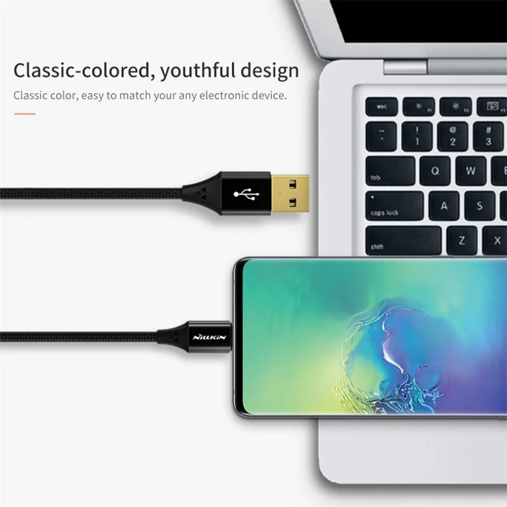 NILLKIN usb type C кабель 5a/40 Вт нейлон для huawei oppo для samsung S10 S10e S10 Plus Быстрая зарядка для Xiaomi mi 8 mi 9