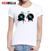 REDBELLA Tee Shirt Femme Artistic Design Cute Vintage White Cotton Cartoon Drawing Paint Women Tshirt Casual Daily Cool Clothing