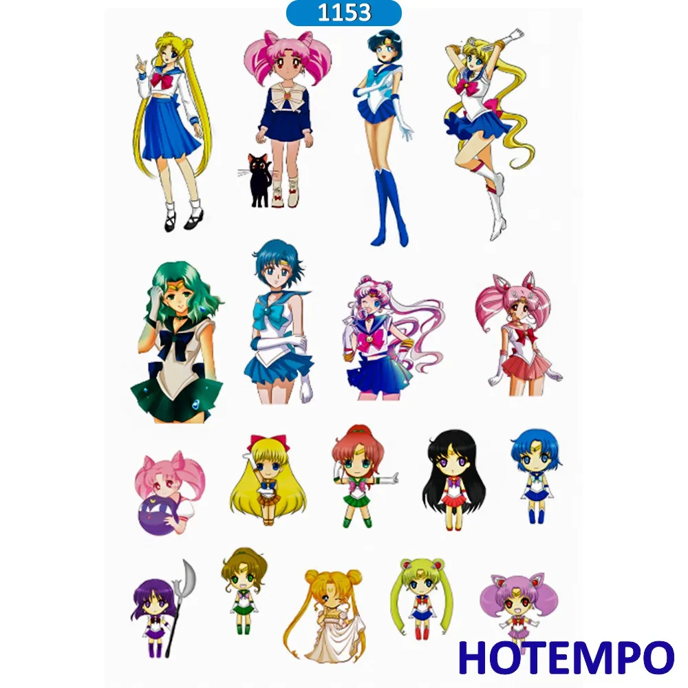 

2 sheets PVC Waterproof Sailor Moon Stickers DIY Scrapbooking Children Letter Diary Pegatinas sticker