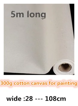 

300gsm 100% cotton stretchable primed canvas roll for practice