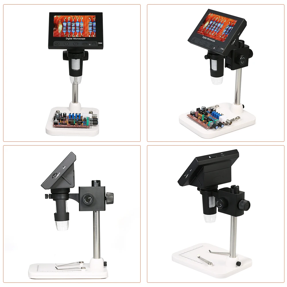 

With LED light Magnifier 1000X LCD Display Digital Electronic Microscope with Holder for Circuit Board Repair Soldering Tool