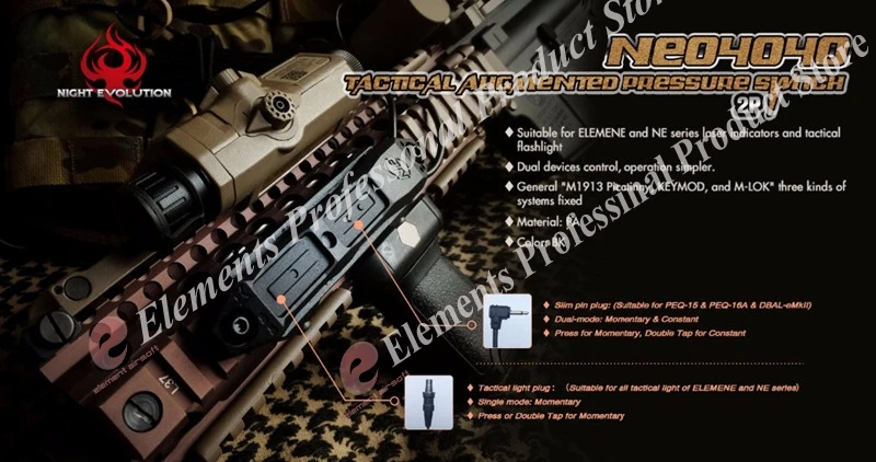 Interruptor de Pressão Elemento Airsoft Tático 15 16a Dbal Controle Duplo Lanterna Arma Interruptor Ne04040 Luz Peq 7 dbal interruptor de pressão controle duplo lanterna
