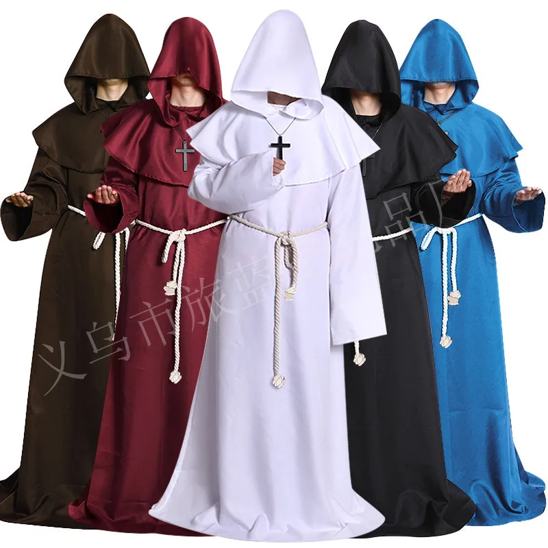 

Halloween cosplay costume costume, medieval monks, robes, monks, necromancer, priest, cos costume.