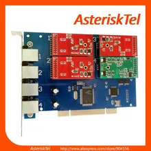 Карта asterisk TDM410P-3 FXO+ 1 FXS порты FXO VoIP аналоговая карта digium asterisk для voip telefone pabx