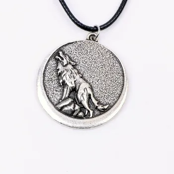 

Double Sided Norse Vikings Howling Wolf Amulet Pendant Necklace Original Handmade Animal Jewelry Christmas Gift Men Women