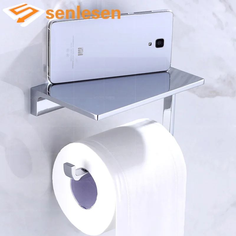 

Wholesale and Retail Bathroom Accessories Toilet Paper Holder Wall Mounted Bright Chrome