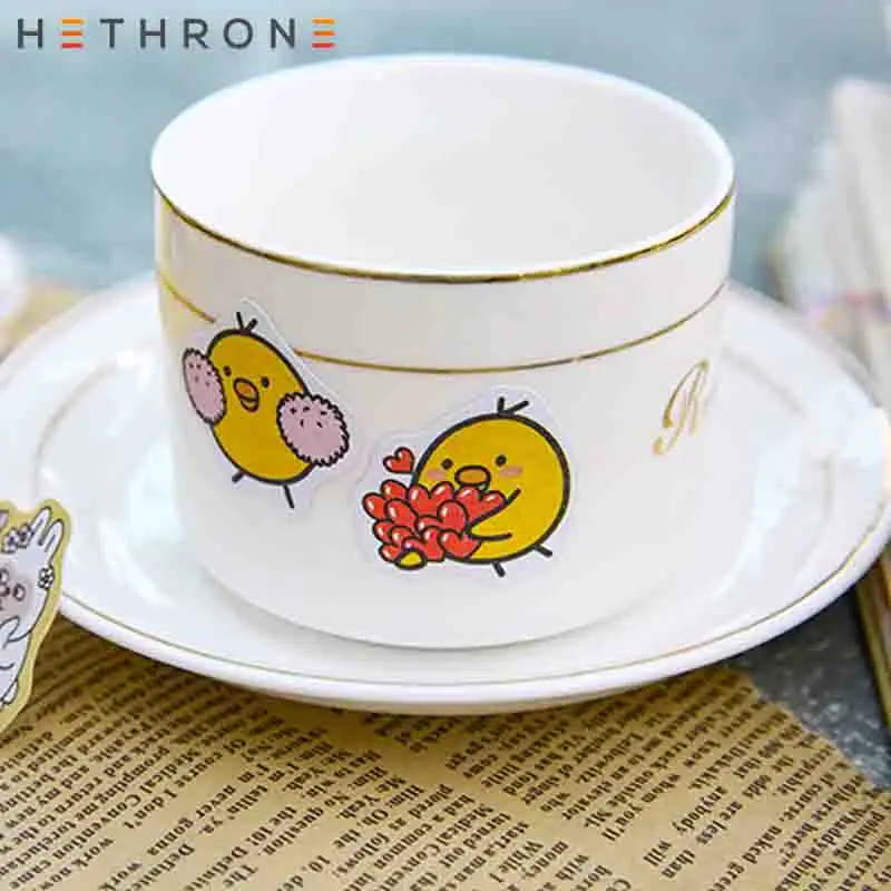 Hethrone креативный милый мультяшный животный прозрачный ПВХ стикер для учётной