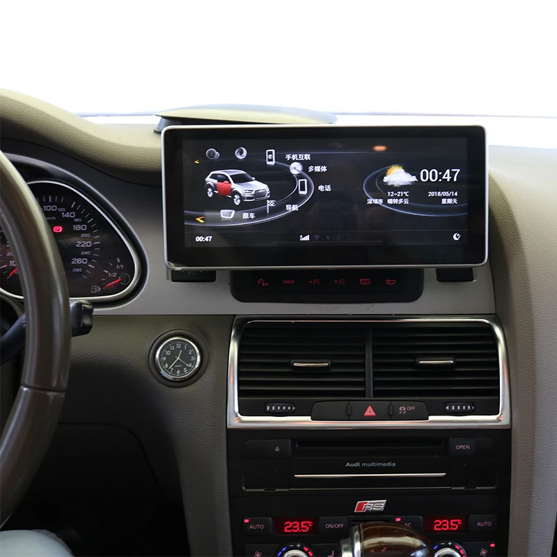 Автомобильный мультимедийный плеер 4G + 64G Android 8 1 10 25 дюймов экран для Audi Q7 2006 2015 Wifi