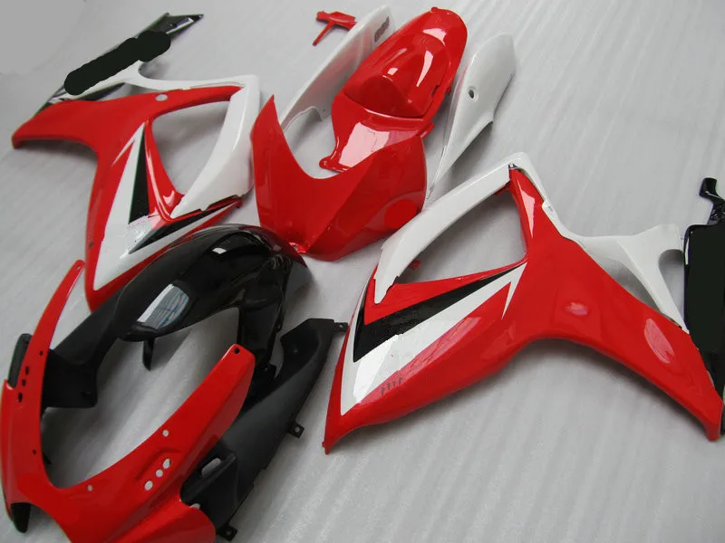 Набор обтекателей мотоцикла для GSXR600 750 K6 06 07 GSXR 600 GSXR750 2006 2007 ABS Красный Белый