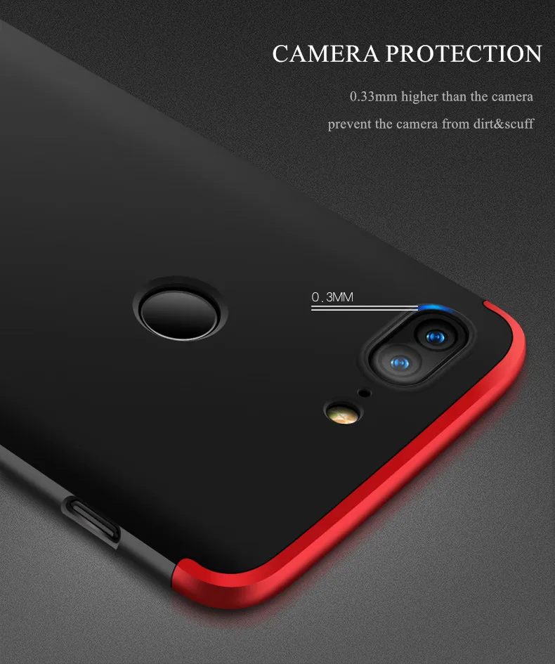 GKK Case for Oneplus 5T 5 Oneplus 6 6t Case Shockproof 360 Protection Armor Hard 3 in 1 Matte Cover for Oneplus 5 Fundas Coque -