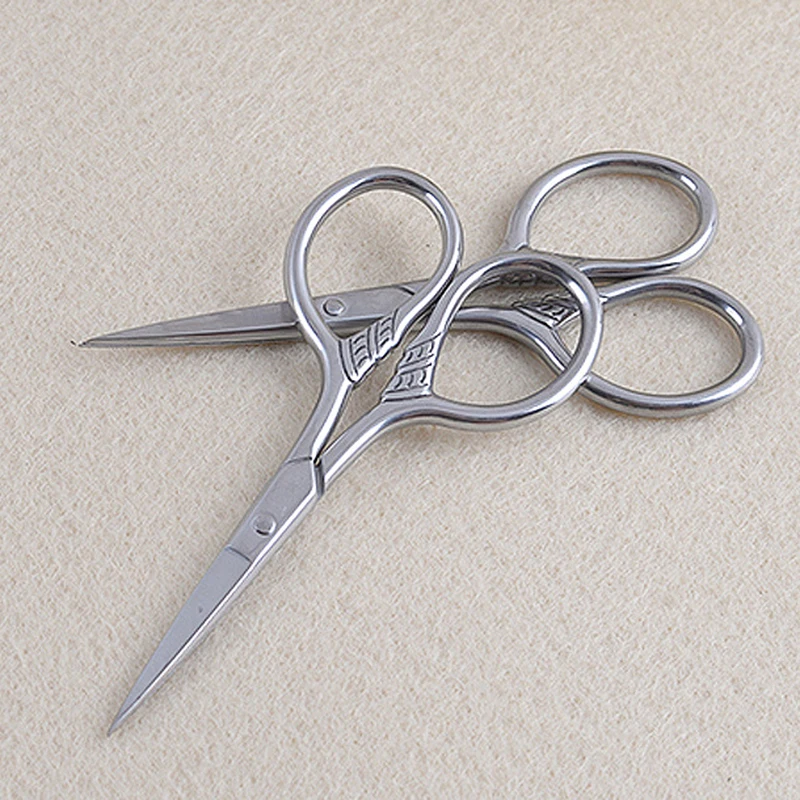 Mayitr Beard Mustache Hair Shaver Scissor Stainless Steel Mustache Moustache Trimming Shear for Men Facial Beard Scissor