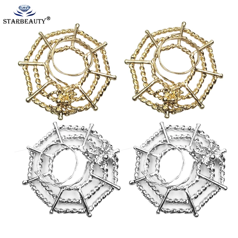 1 пара Золотой цвет Паук форма регулируемый размер наконечник из медицинской стали пирсинг Подвеска для сосков ювелирные кольца для тела