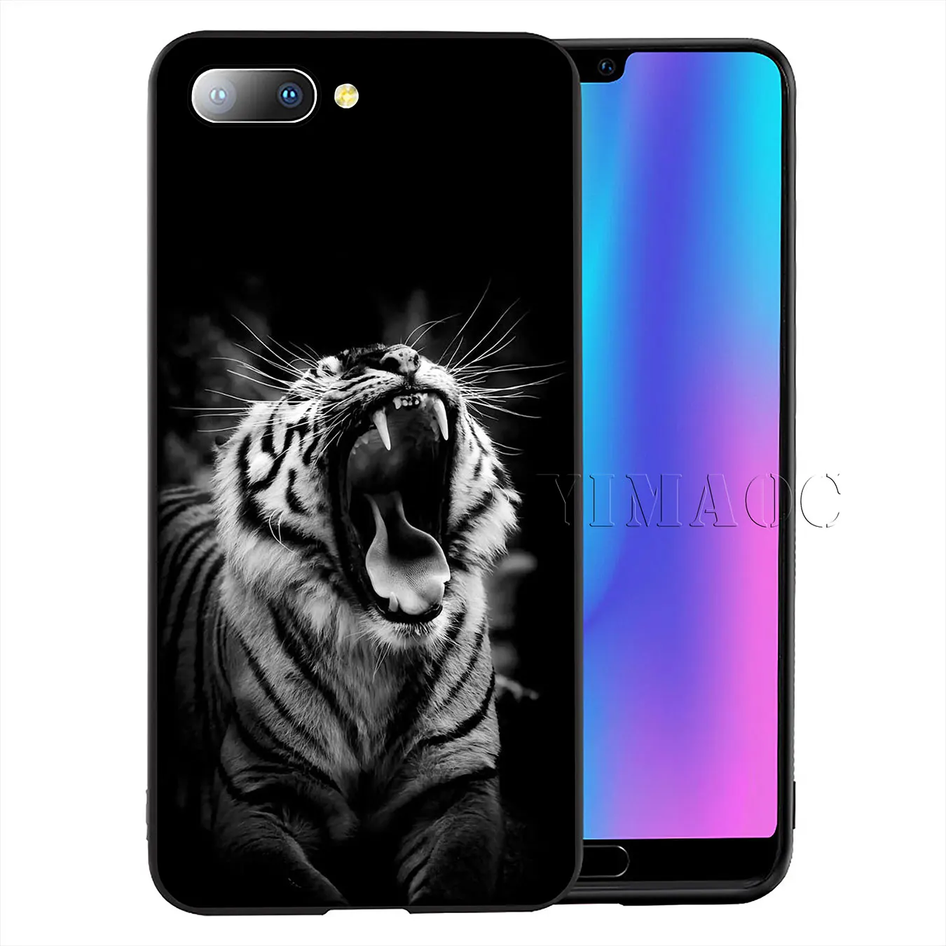 YIMAOC тигр лев леопард черный мягкий силиконовый чехол для Huawei P30 P20 Pro P10 P9 Lite Mini 2017