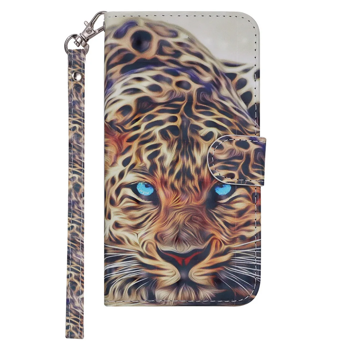 SATURCASE Rétro Givré PU Cuir Magnétique Flip Cover Portefeuille