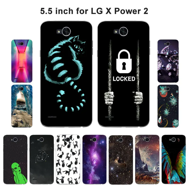 

5.5'' Cover For Coque LG X Power 2 Nebula Painted For LG X Power 2 M320 M320N Soft Fundas For LG X Power2 Phone Cases