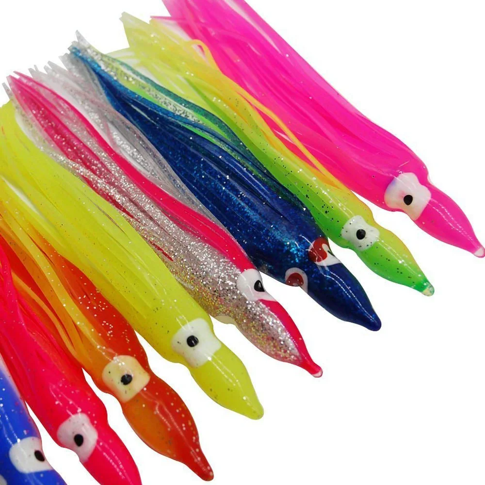 Leurre De Pêche Gros Gabarit 9,4 Pouces - Poulpe/squid Pour Jigging - Thon, Voilier - Lot De 2/6
