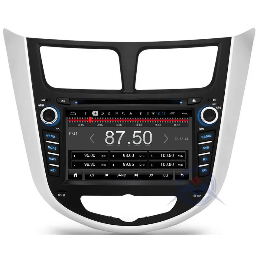 Perfect Android 9.0 Quad Core 2Gb RAM Car radio player For Hyundai Solaris Accent Verna car dvd gps navigation multimedia BT wifi map 2