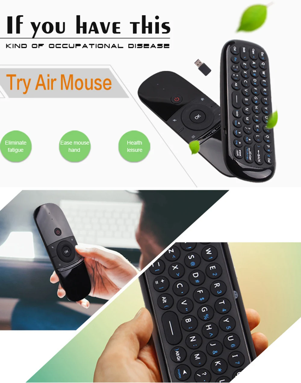 MX3 Plus 2,4 ГГц Беспроводная мини клавиатура Air mouse с пульт управления, ресивер для Android Windows Mac OS Linux