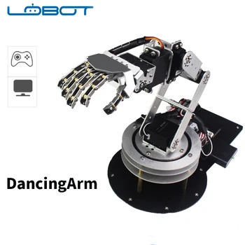 

6 DOF Robot Arduino Arm Five Fingers Alloy Dancing Hand Kit with Humanoid Remote Control RC Parts Robot