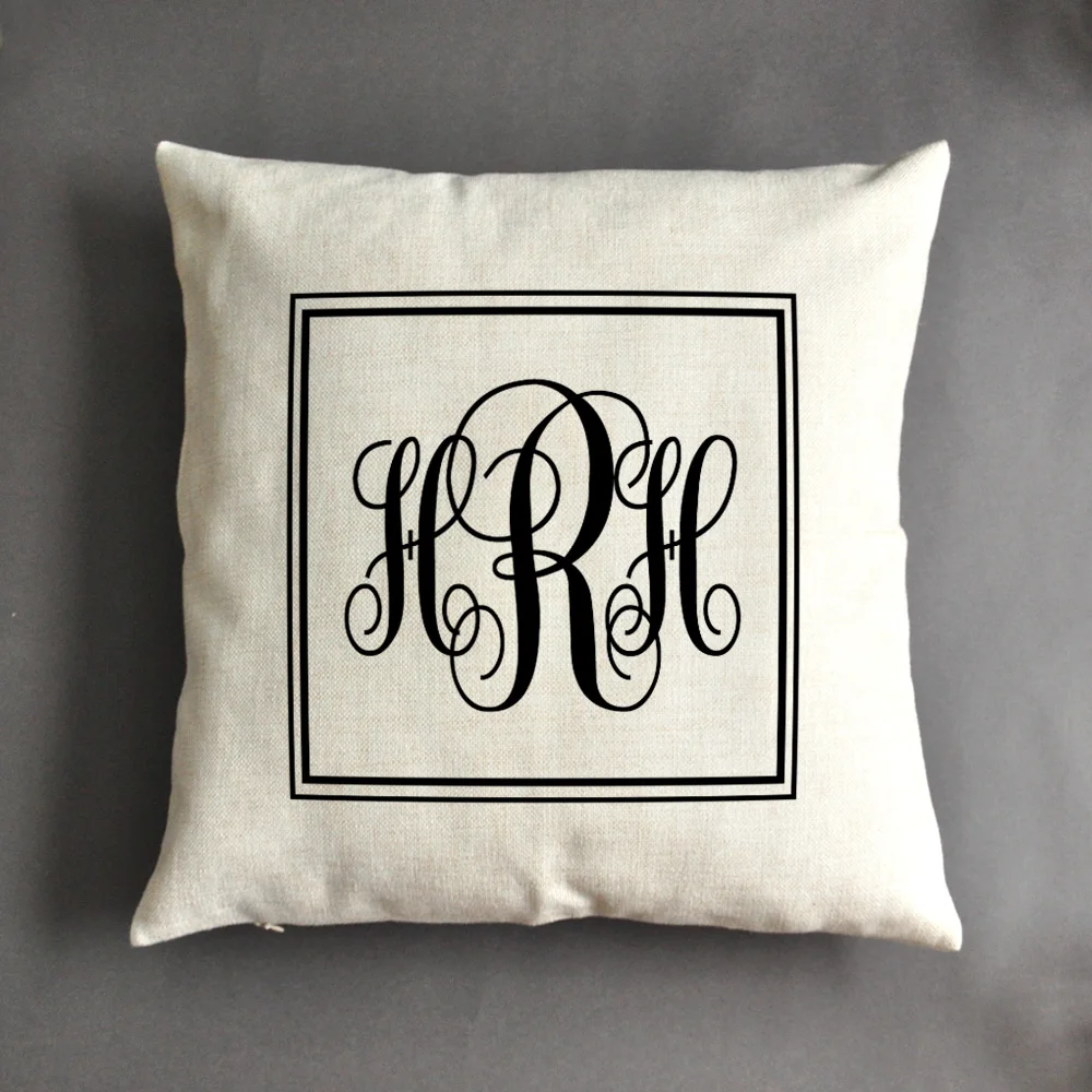 monogram pillow