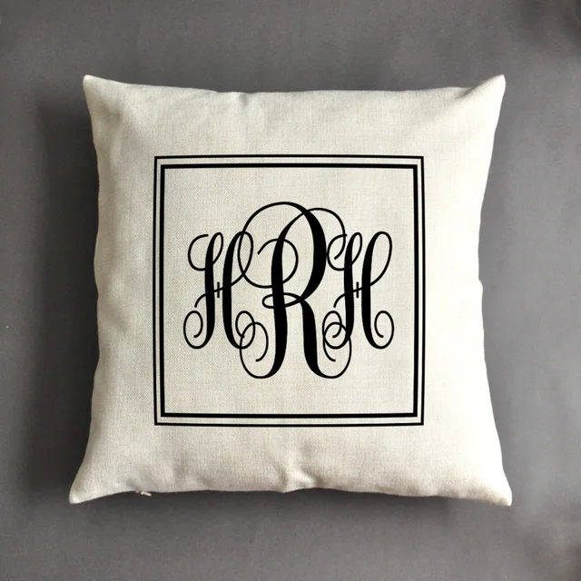 monogrammed pillow personalized pillow christmas gift mother s