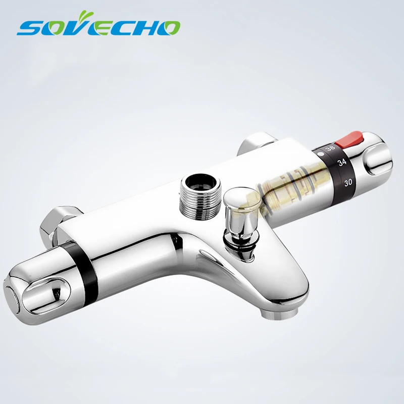

High Quality thermostatic mixing valve Temperature Control Shower Valve Faucet Shower Pipe Thermostat Valve Wall Mounted G0051
