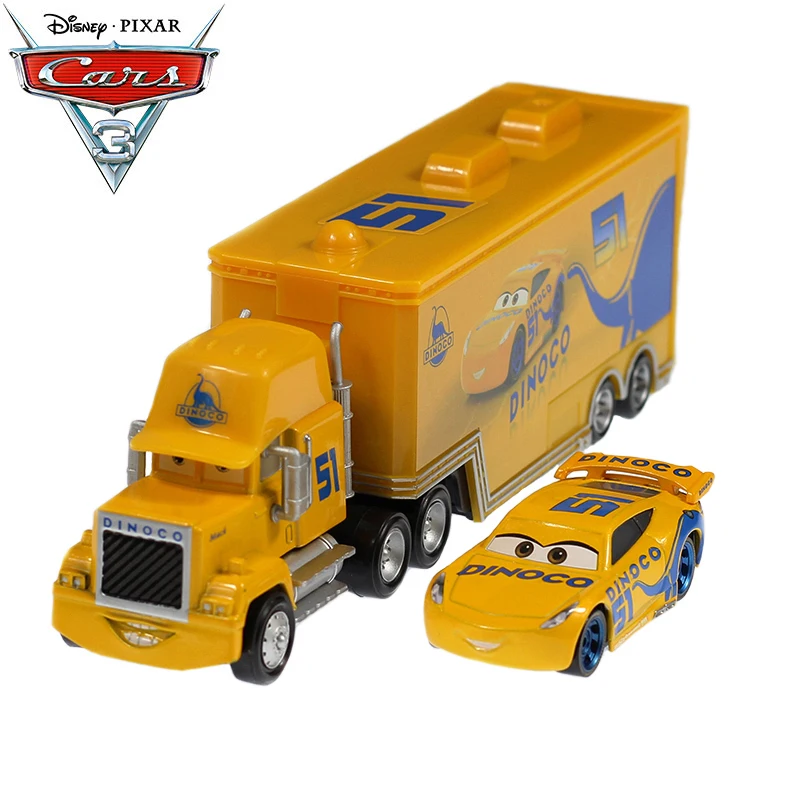 Disney &quotтачки 3 Dinoco Cruz Ramirez черный Storm Jackson Truck Lightning McQueen Металлический Игрушечный