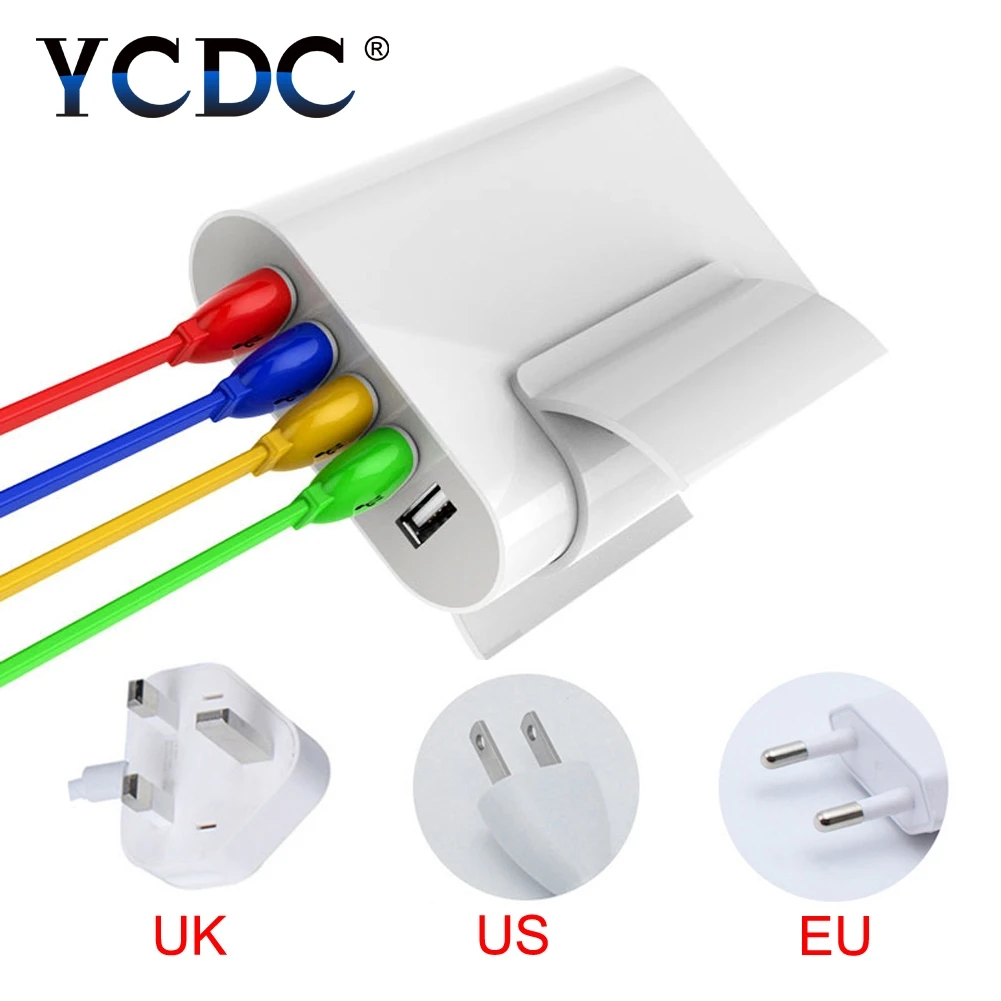 Дешевый Ycdc поле USB Зарядное устройство 40 Вт Универсальный Мощность Разъем для iPhone 7 Путешествия Преобразование адаптер Стабилизатор напряжения с 5 з...