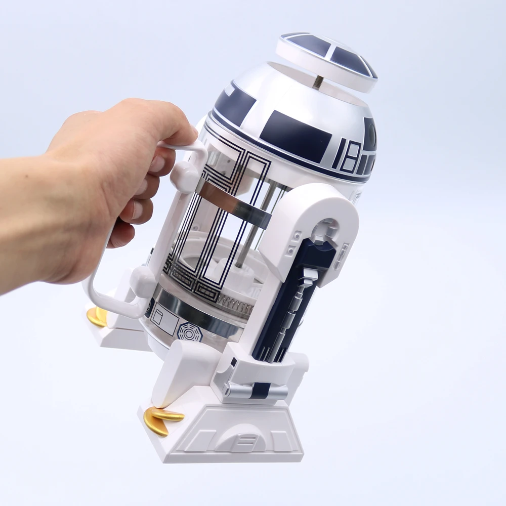 960 мл Домашний Мини Звездные войны R2-D2 ручная Кофеварка французский прессованный кофейник