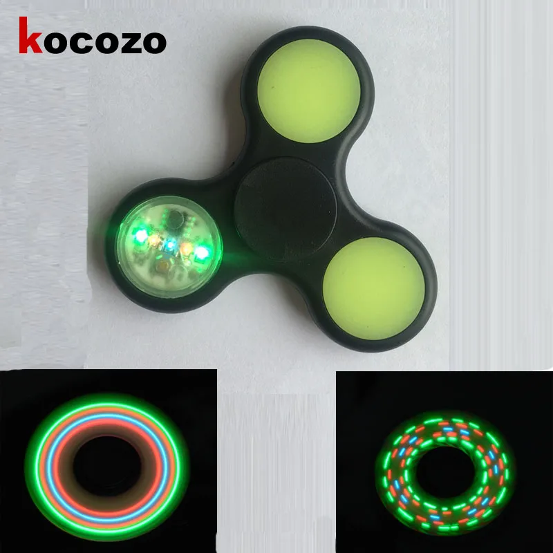 

Geometric Cool Hand Spinner With Light Fidget Toy Funny EDC Toy For Autism and ADHD 2017 New Arrival Finger Toys For Children