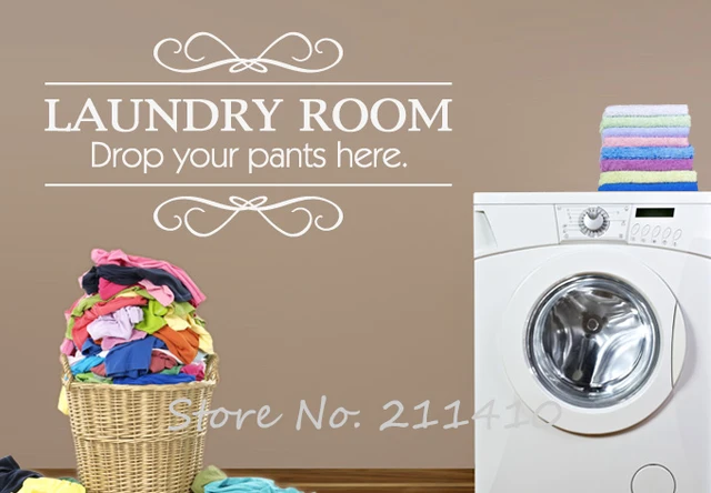 custom made wall stickers home decor laundry room nice clothesline