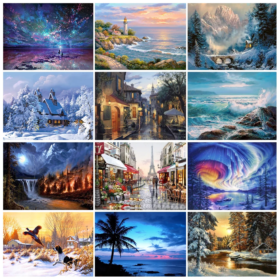 

3D diy diamond painting cross stitch gift 5D diamond embroidery mosaic pattern Scenery picture FULL Home decor wall sticker