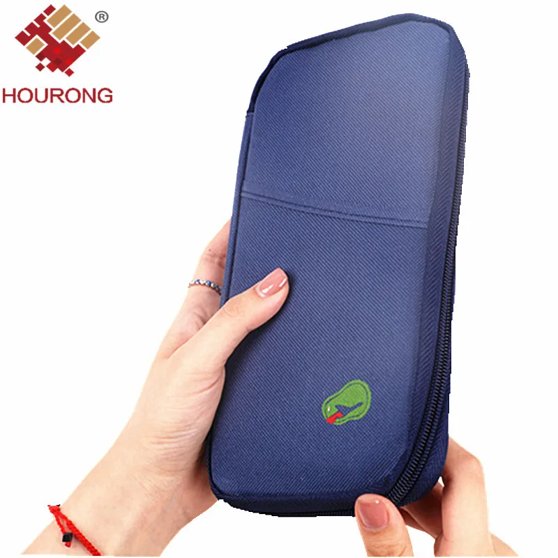

1 Pc Card Passport Storage Bag Travel Organiser Passport Ticket Holder Wallet Full Closure Zip Document Bag