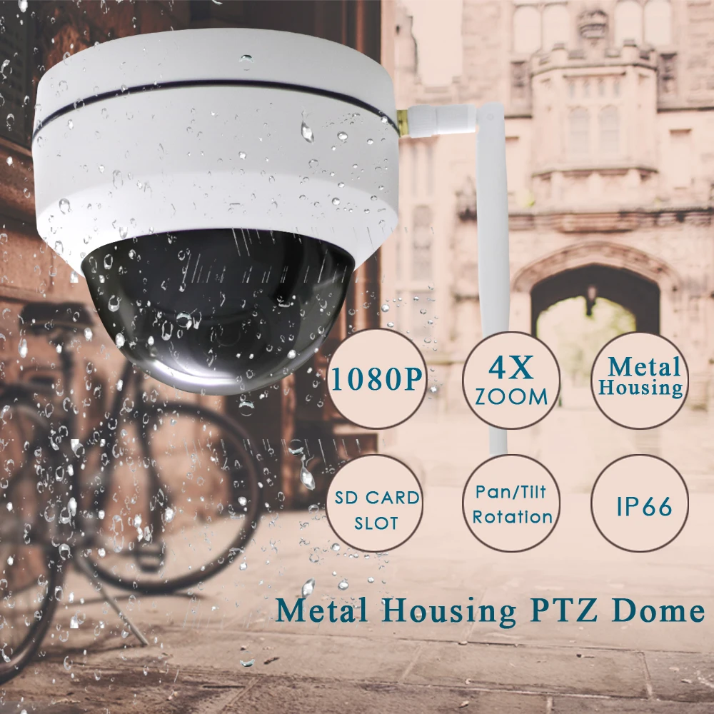 CTVMAN мини камера Wifi купольная PTZ безопасность беспроводная наружная CCTV 4X Zoom 1080P