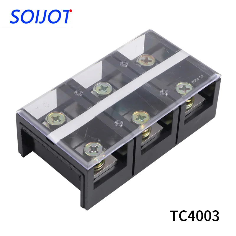 

1PC TC4003 Fixed Terminal Double Row Screw Terminal Block Terminal Connector Cable Header Copper